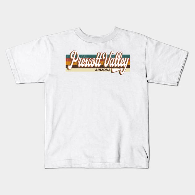 Prescott Arizona US Vintage Retro City 70s 80s style Kids T-Shirt by Happy as I travel